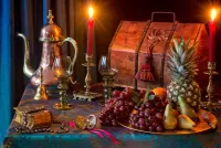 Пазл Сундук и свечи