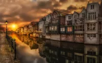 Пазл Sunset In Steenenhoek Canal