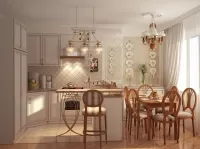 Пазл Светлая кухня