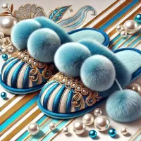 Пазл Тапки с помпонами