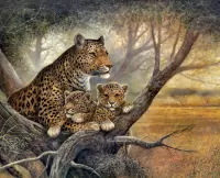 Пазл Ягуары на отдыхе