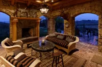 Пазл Терраса и камин