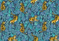 Пазл Тигры и листочки