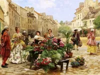 Пазл Торговка-цветочница