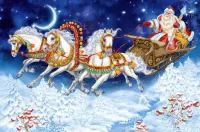 Пазл Три белых коня 