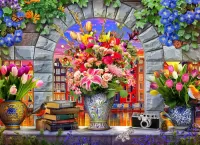 Пазл Три букета