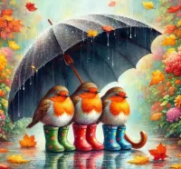 Пазл Три малиновки