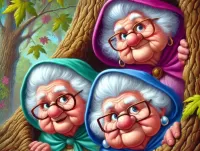 Пазл Три старушки 