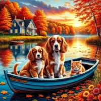 Пазл Трое в лодке