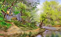 Пазл Тропинка вдоль реки