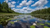 Пазл Царство водяных лилий