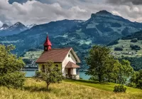 Пазл Церквушка в горах