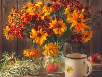 Пазл Цветы в вазе