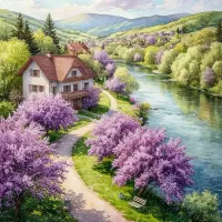 Пазл Цветет сирень