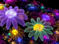 Пазл Цветы фракталы