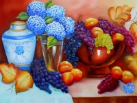 Пазл Цветы и фрукты 