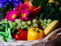 Пазл Цветы и фрукты 