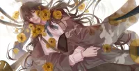 Пазл Цветы и катаны