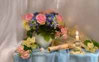Пазл Цветы и ноты