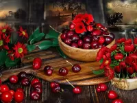 Пазл Цветы и вишня