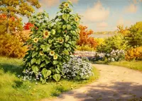 Пазл Цветы у дороги