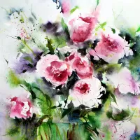 Пазл Цветы в вазе