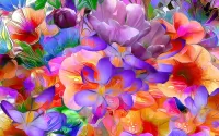 Пазл Цветочная абстракция