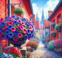Пазл Цветочная улица
