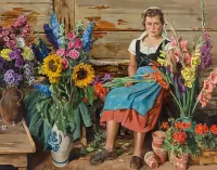 Пазл Цветочница 