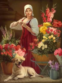 Пазл Цветочница