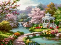 Пазл Цветущий сад