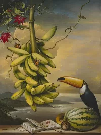 Пазл Тукан и фрукты