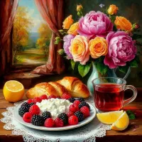 Пазл Творог с ягодой