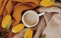 Пазл Тюльпаны и капучино