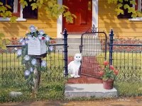 Пазл У калитки