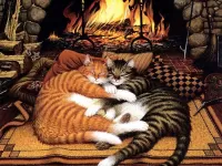 Пазл У камина