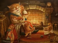 Пазл У камина