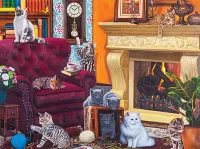 Пазл У камина