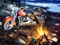 Пазл У костра