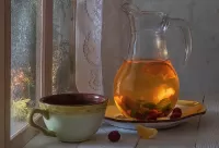 Пазл У морозного окна