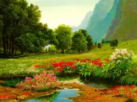 Пазл У подножья гор