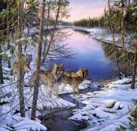 Пазл У реки