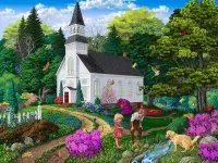 Пазл У ручья