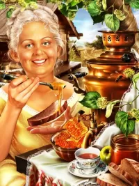 Пазл У самовара