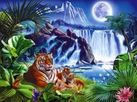 Пазл У водопада