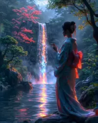 Пазл У водопада