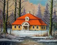 Пазл Усадьба в лесу