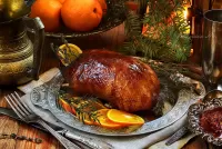 Пазл Утка с апельсином