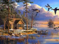 Пазл Утки прилетели