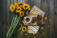 Пазл Утро с подсолнухами
